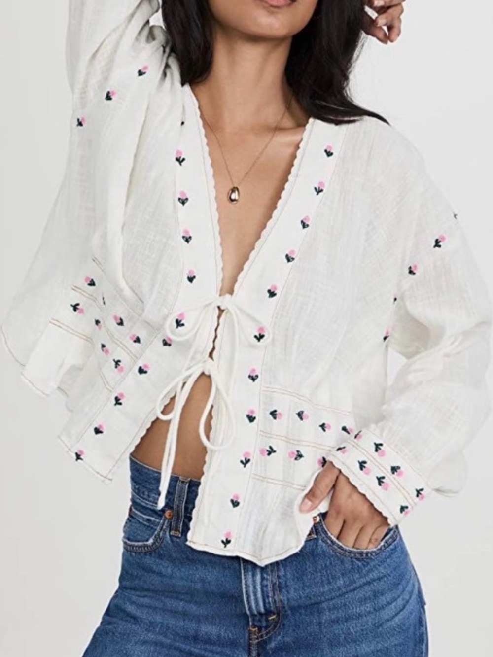 Free people women’s  Embroidered top